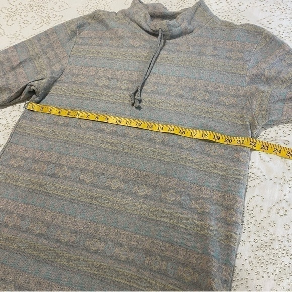 Vintage oversized cowl neck fleece pullover size M - Picture 6 of 8